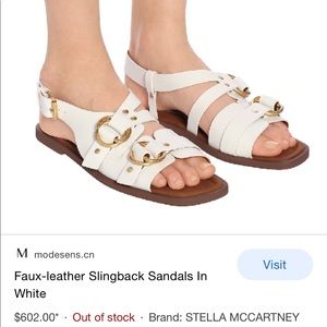 Stella McCartney white leather sandals